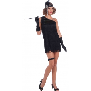 20s Flapper Costume Flapper Dress Black - Womens 20s Costumes